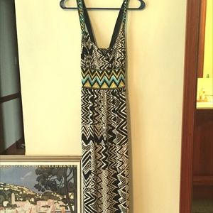 Geometric Print Maxi Dress Size 8